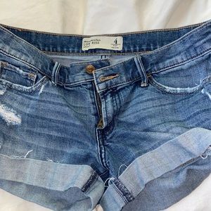 Abercrombie and Fitch low rise jean shorts